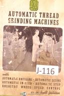 Jones & Lamson-Jones Lamson Mfg\'s Literature, Automatic Thread Grinding Machines Manual-Information-Reference-01